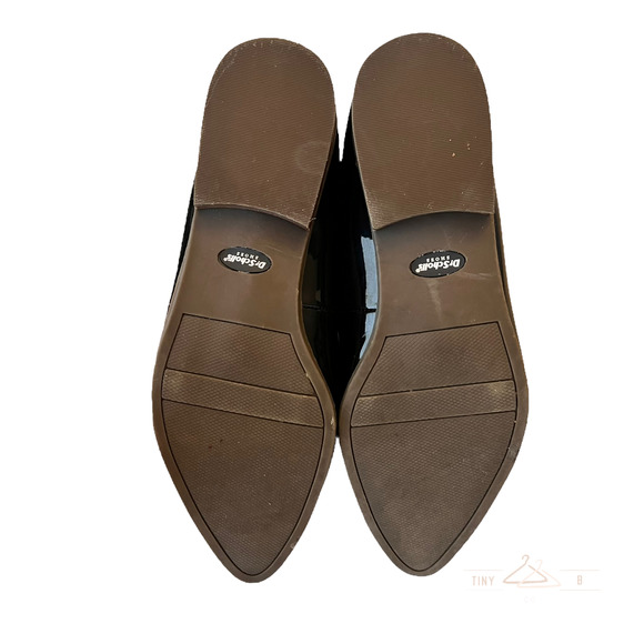 Dr. Scholl's Pointed Toe Faux Leather Suede Black Loafers Slip On Comfort 7M - Picture 6 of 6